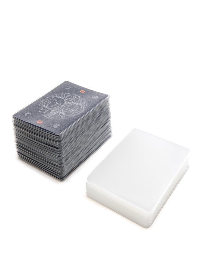 Stellar Factory - Premium Card Sleeves, Rounded, 2.5" x 3.5" (112 Count) (Matte/Clear) - Image 2